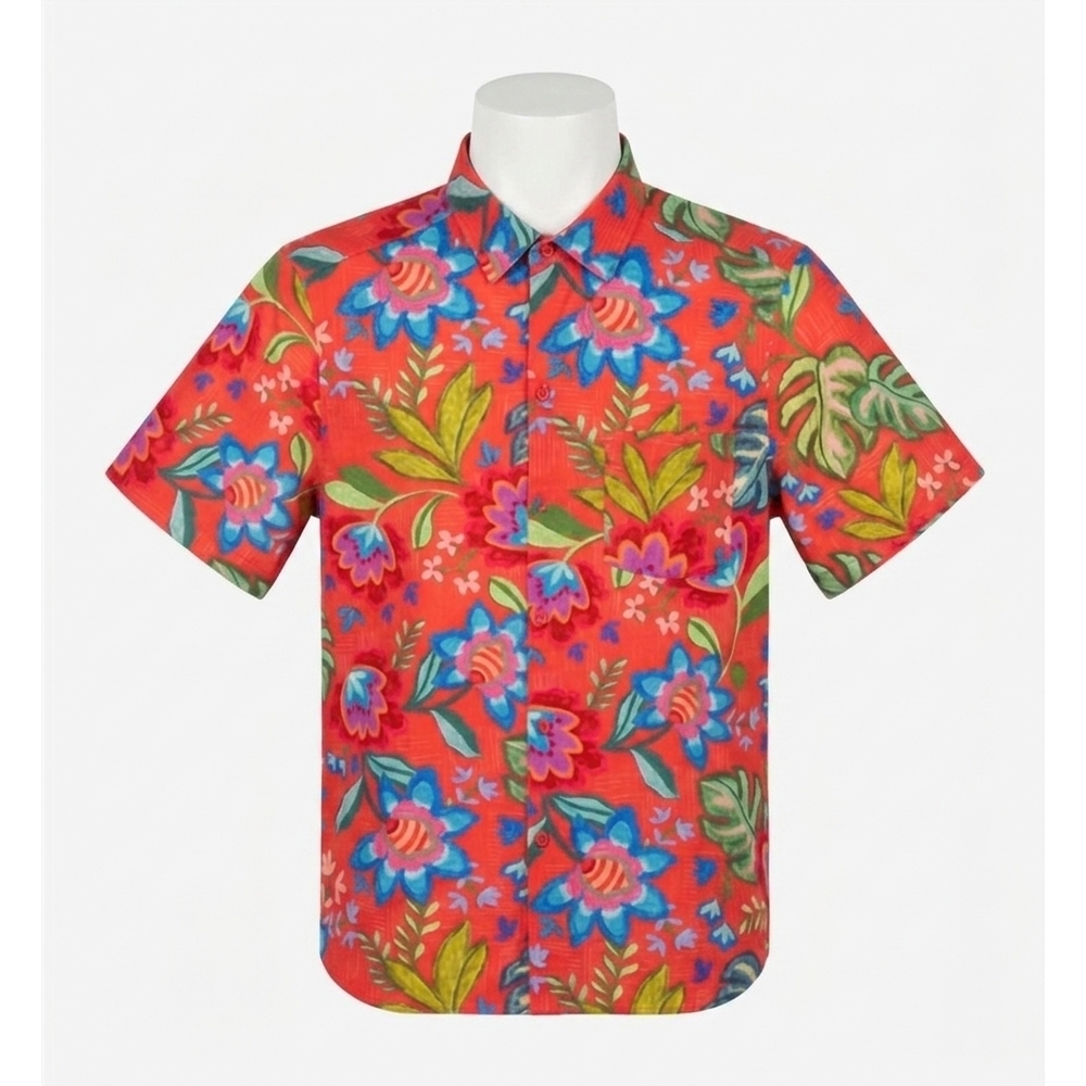 NEW JOHNNY WAS men's coverup shirt in rumba